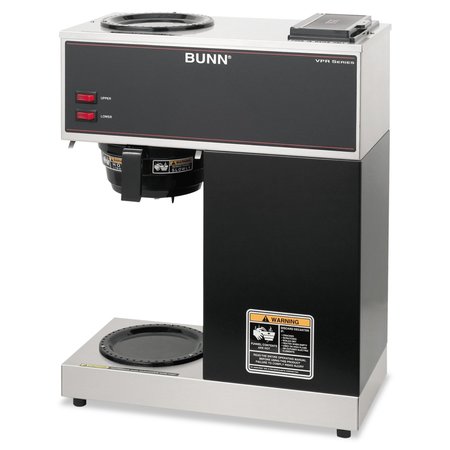 BUNN VPR Two Burner Pourover Coffee Brewer, Stainless Steel, Black 33200